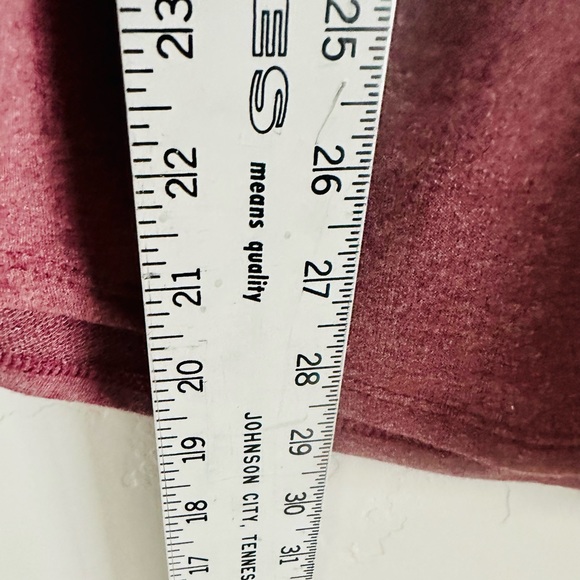 Lulu's French Terry Knit Long Sleeve Pullover Top Lace Cap Shoulder Barn Red XL - Picture 15 of 16